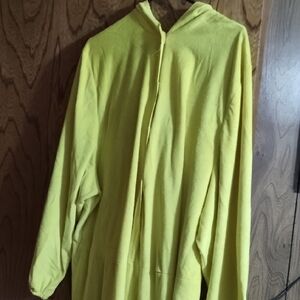 Bright Yellow Hooded Sweatshirt